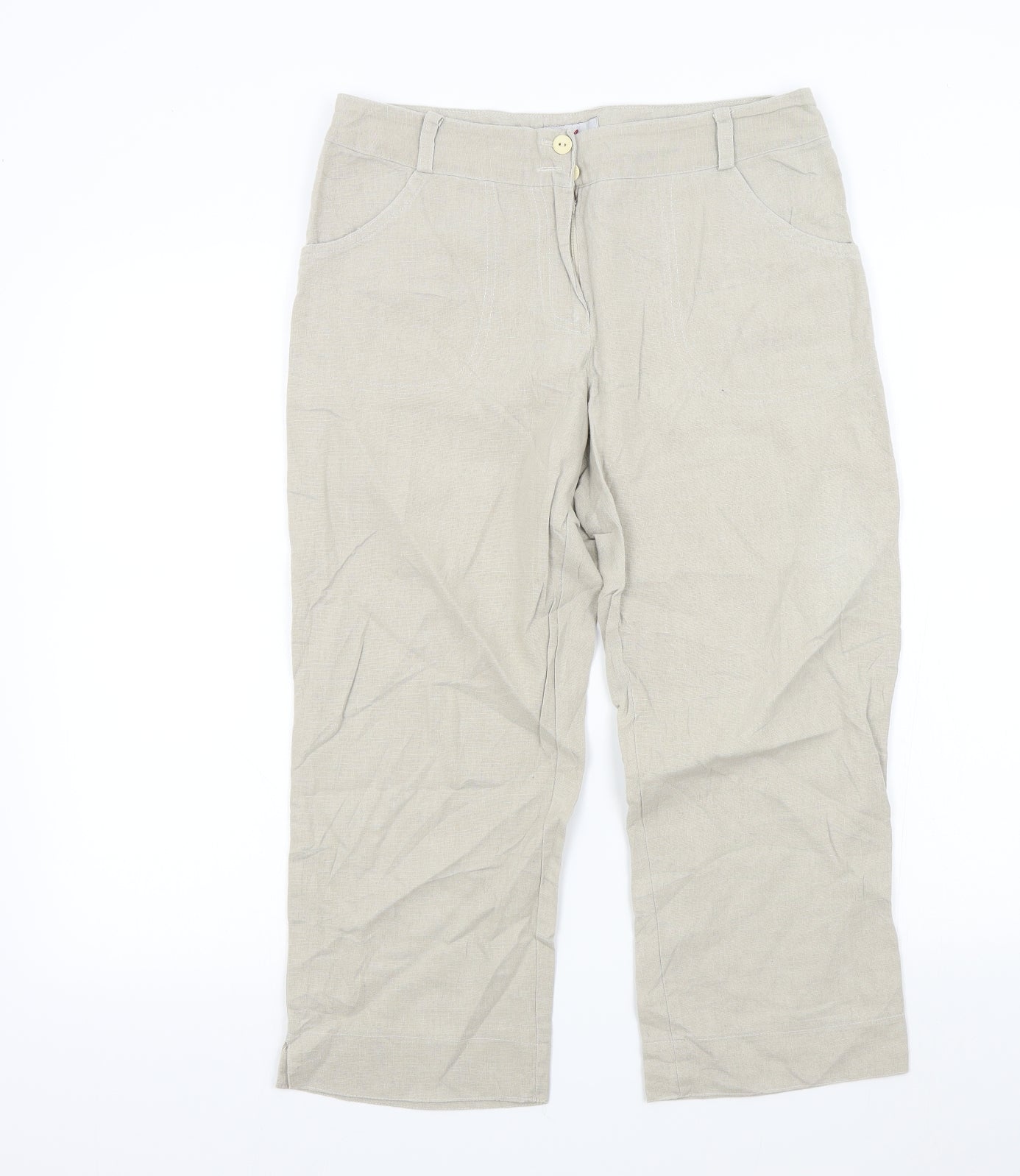 ELKRA Womens Beige   Trousers  Size 40 L22 in