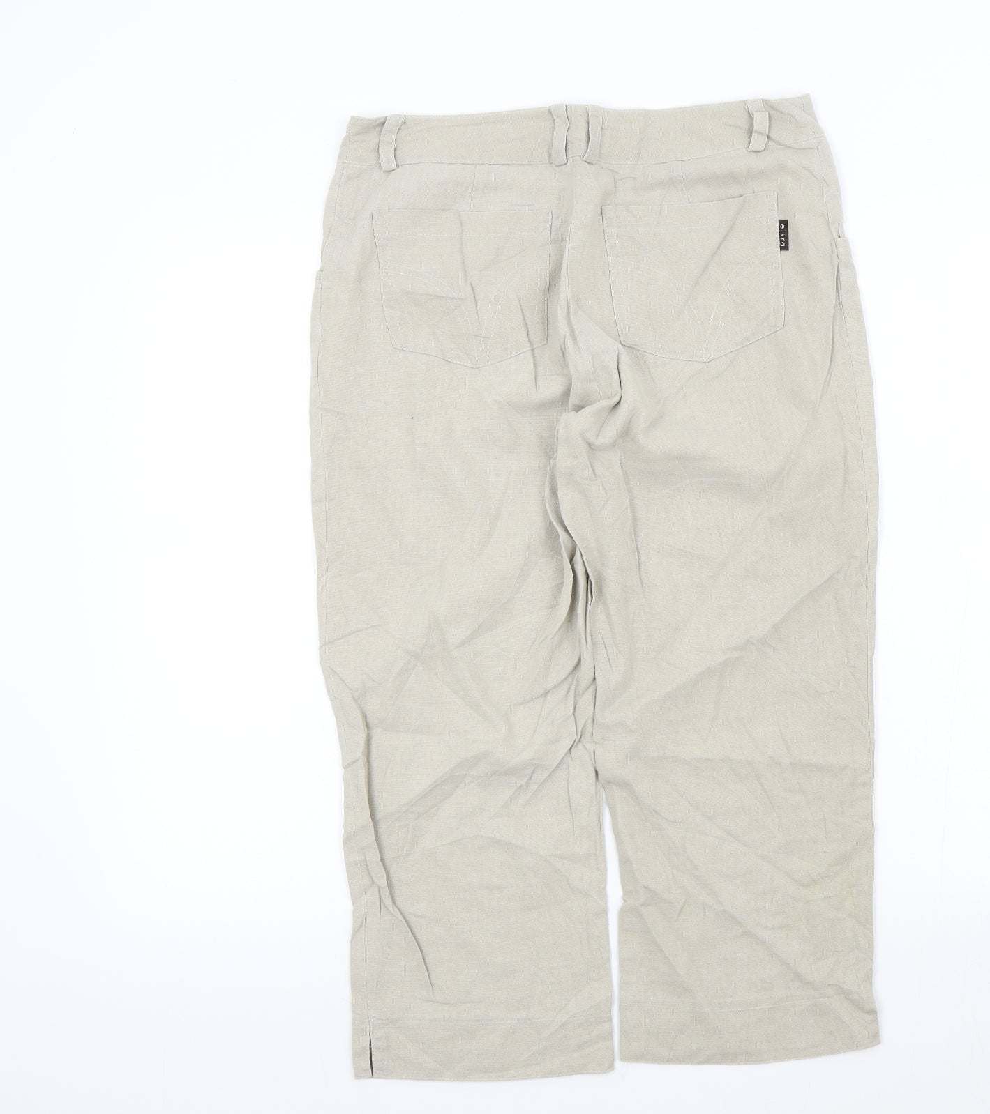 ELKRA Womens Beige   Trousers  Size 40 L22 in