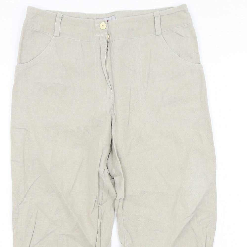 ELKRA Womens Beige   Trousers  Size 40 L22 in