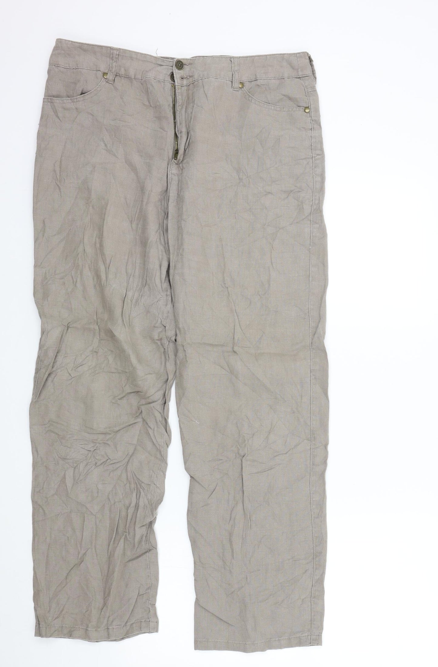 Isolde Womens Brown   Trousers  Size 14 L28 in