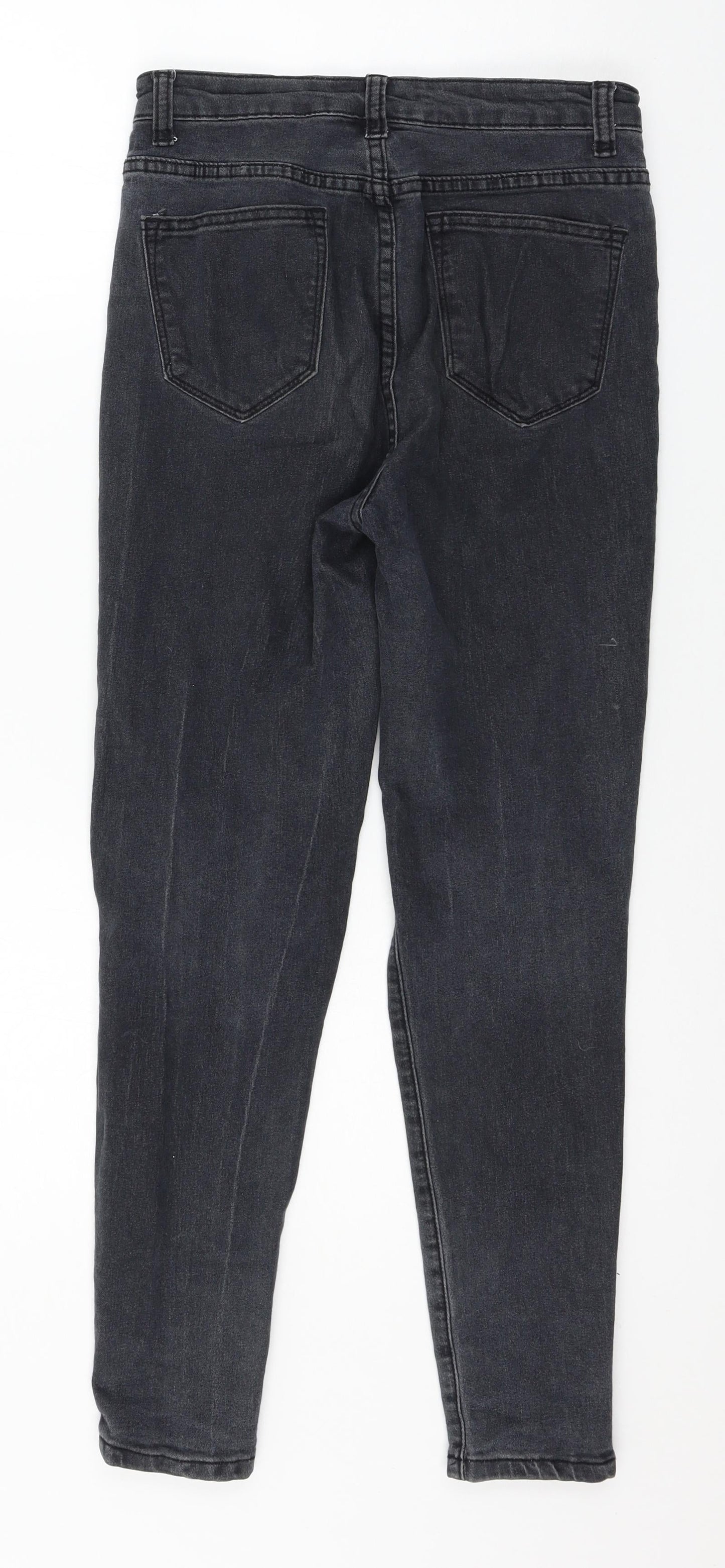 PRETTYLITTLETHING Womens Grey  Denim Skinny Jeans Size 8 L26 in