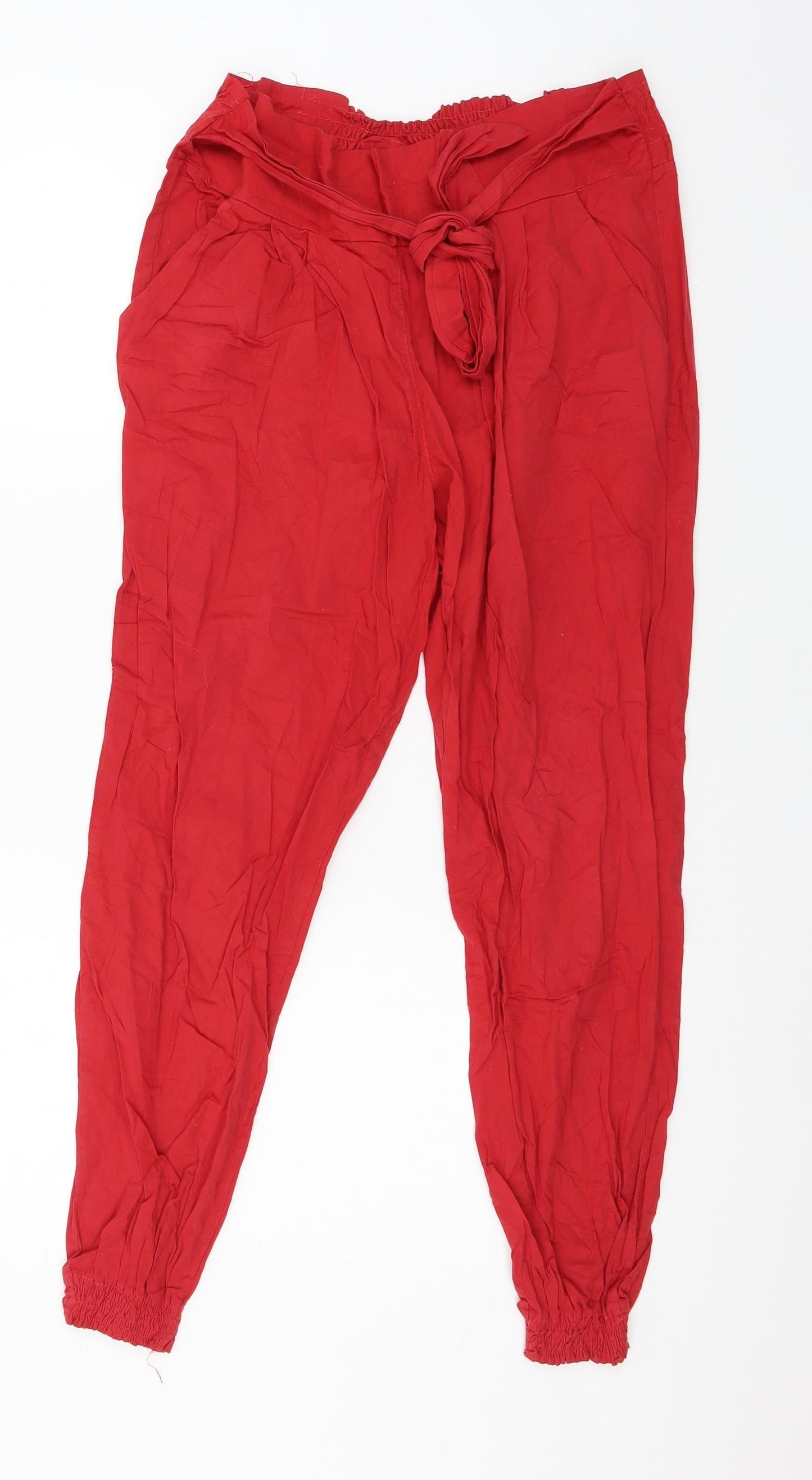 Preworn Womens Red   Trousers  Size L L26 in