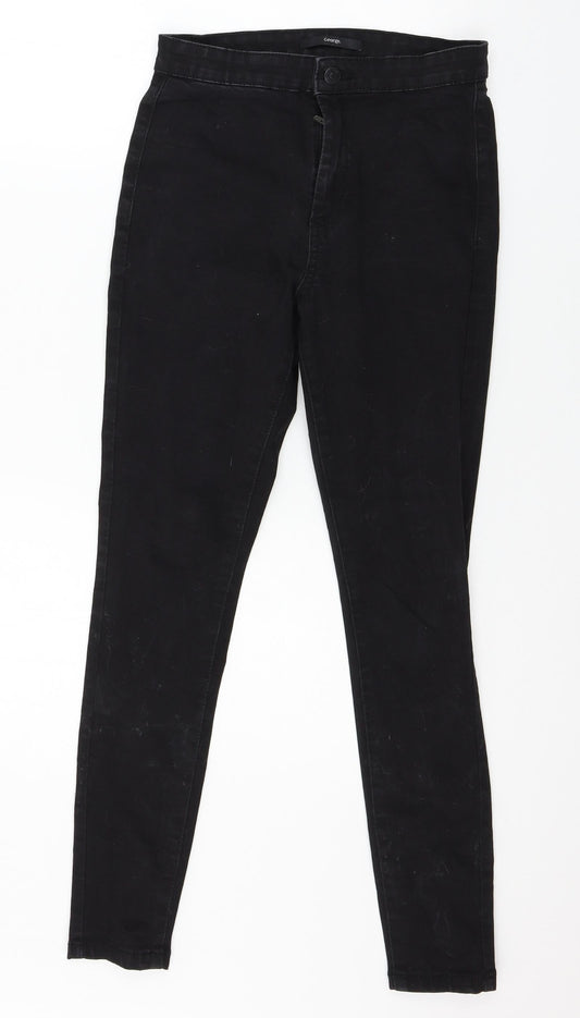 George Womens Black  Denim Skinny Jeans Size 8 L26 in
