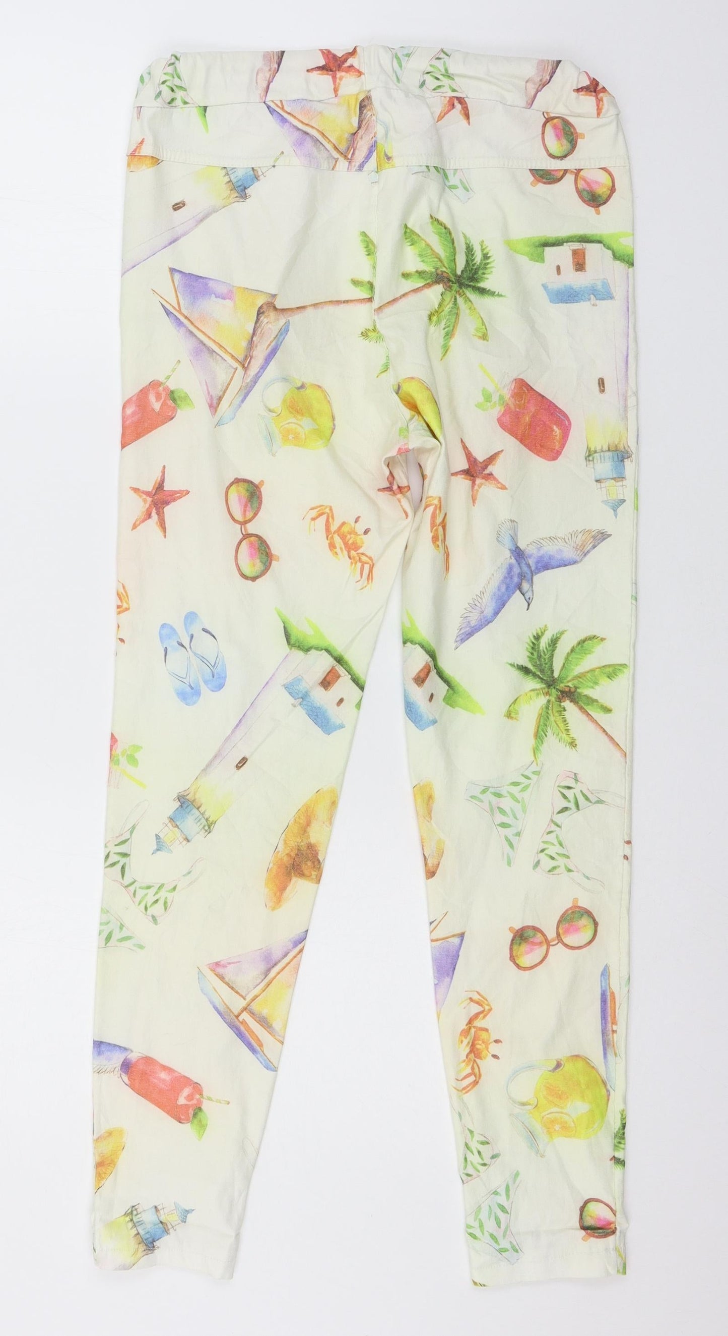 Preworn Womens Multicoloured Geometric  Trousers  Size 32 in L26 in