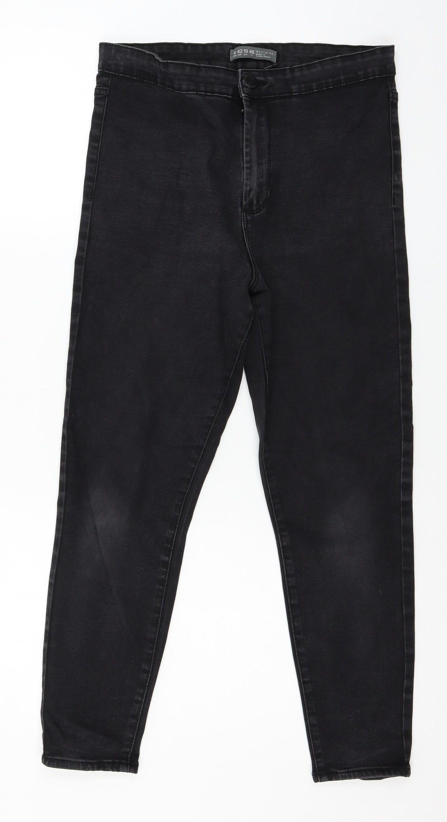 Denim & Co. Womens Grey  Denim Skinny Jeans Size 14 L24 in
