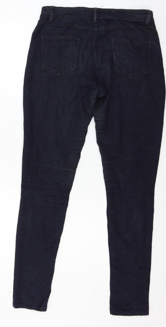 Peacocks Womens Blue  Denim Skinny Jeans Size 10 L30 in