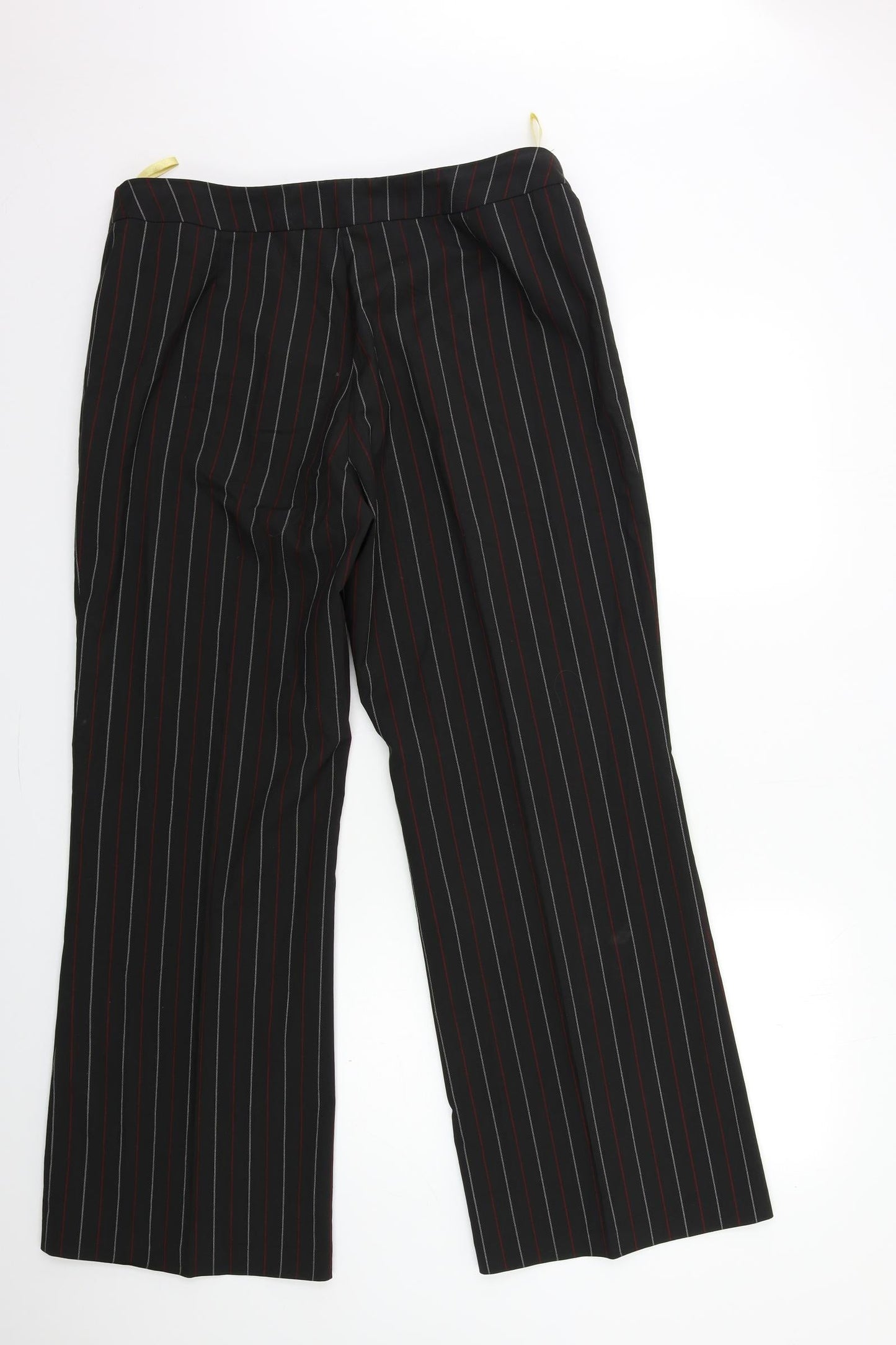 Preworn Womens Black Striped  Trousers  Size 36 in L30 in