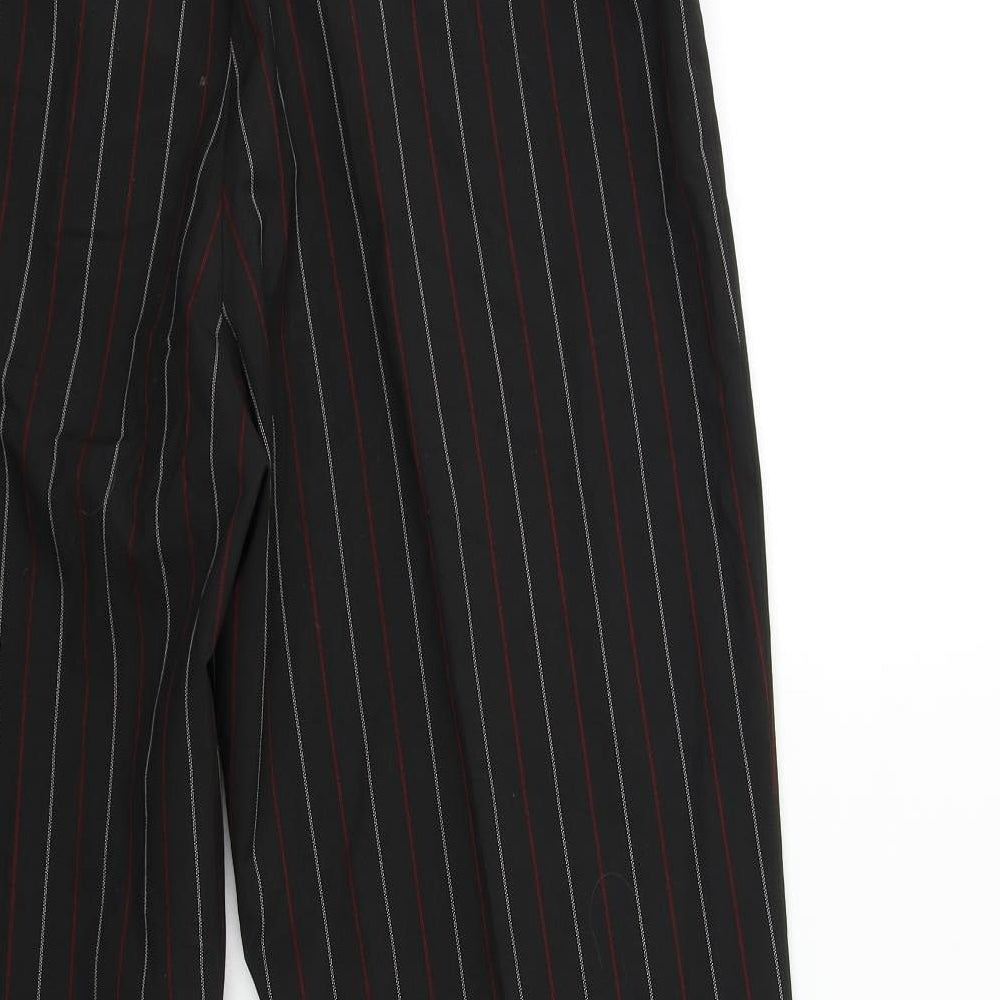 Preworn Womens Black Striped  Trousers  Size 36 in L30 in
