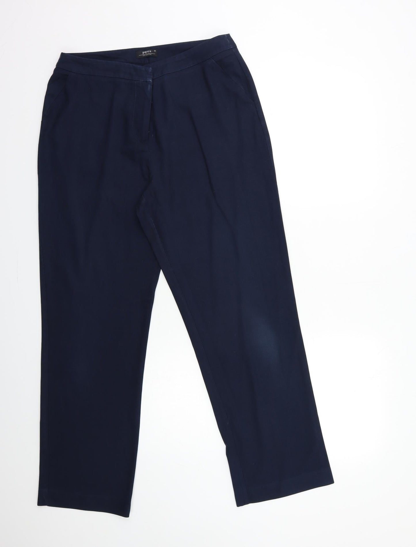 Papaya Womens Blue   Trousers  Size 12 L29 in