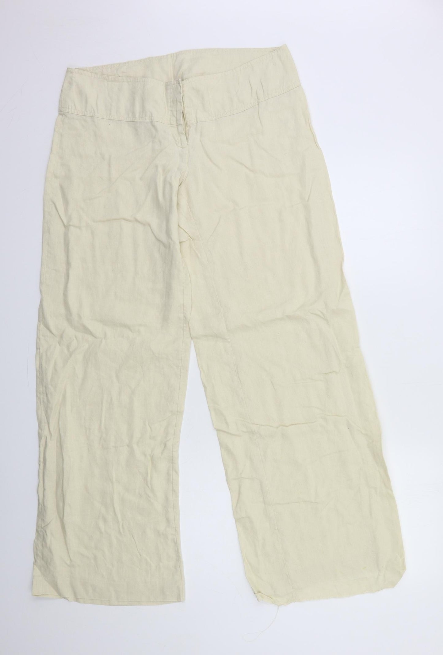 H&M Womens Beige   Trousers  Size 14 L32 in