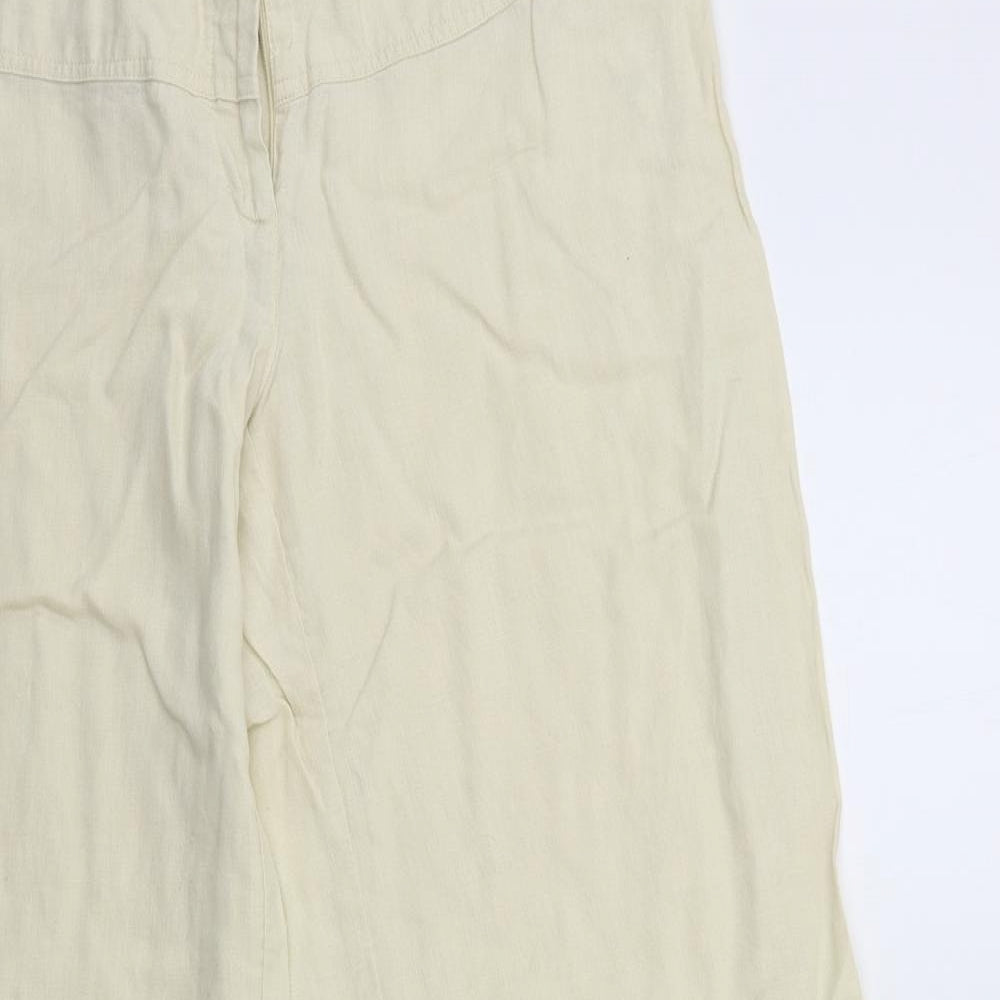 H&M Womens Beige   Trousers  Size 14 L32 in