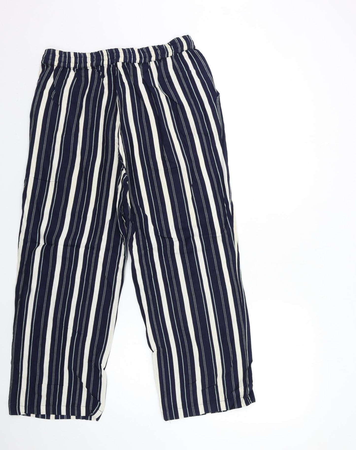 Anthology Womens Blue Striped  Trousers  Size 12 L26 in