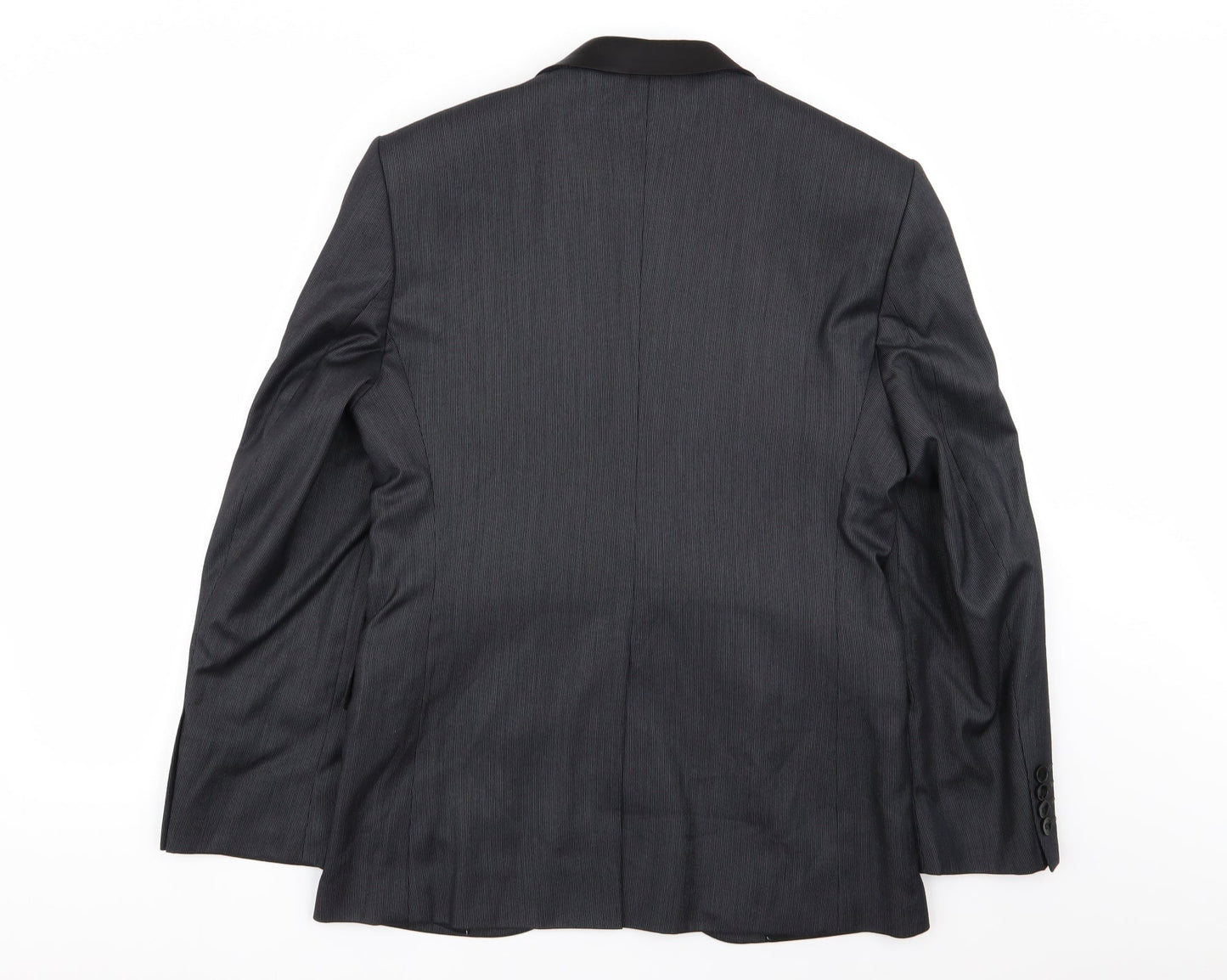 M&C Mens Black Striped  Jacket Blazer Size 46