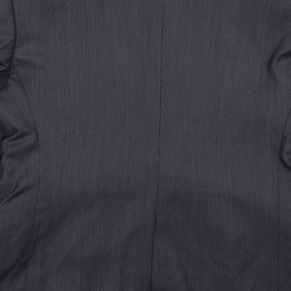 M&C Mens Black Striped  Jacket Blazer Size 46