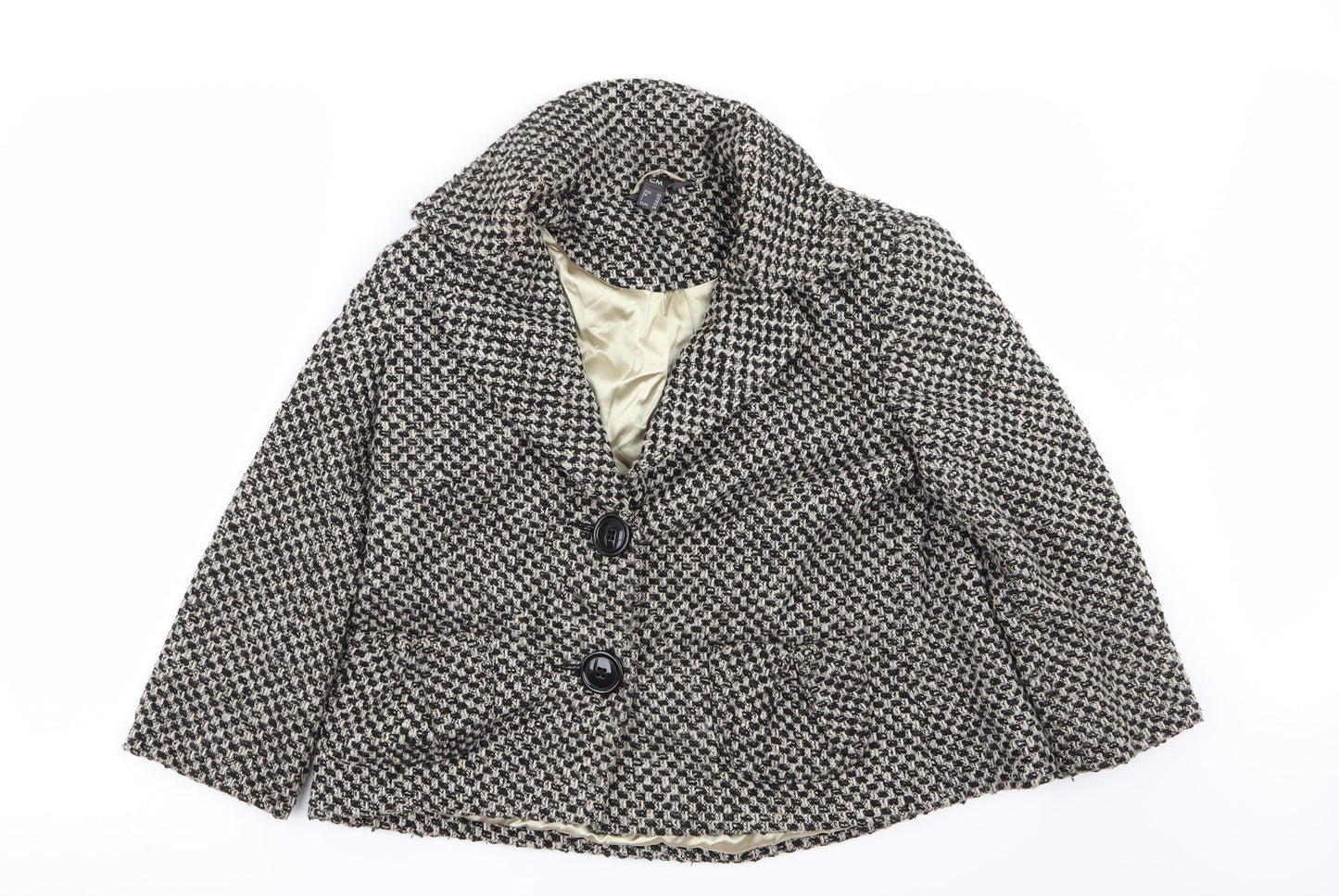 TCM Womens Multicoloured Check  Jacket Coat Size 12