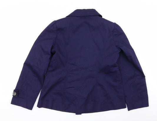 M&S Womens Purple   Overcoat Coat Size 12