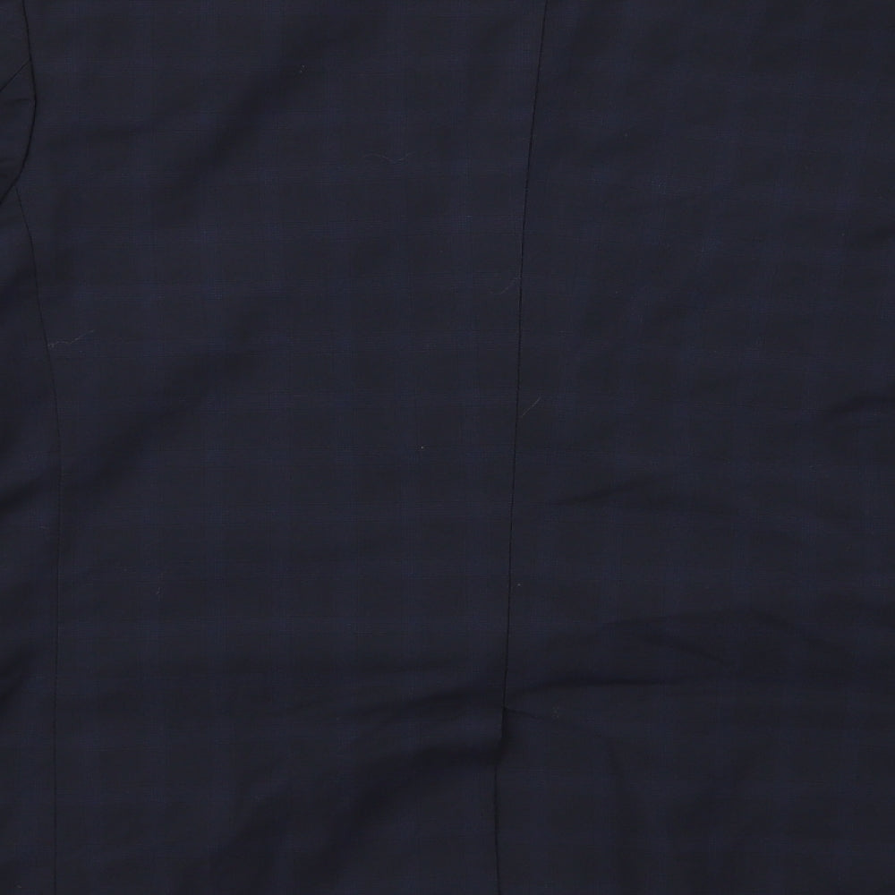 Cedar Wood State Mens Blue Check  Jacket Blazer Size 44