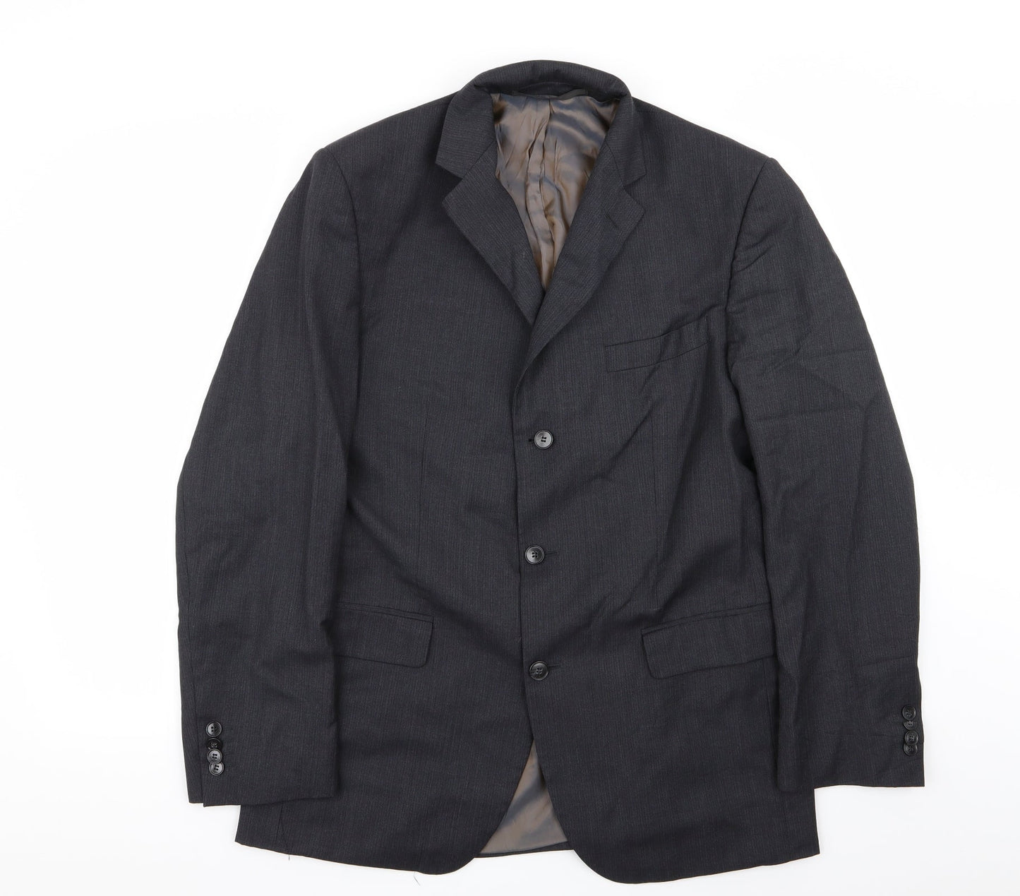 M&S Mens Grey Striped  Jacket Blazer Size 40