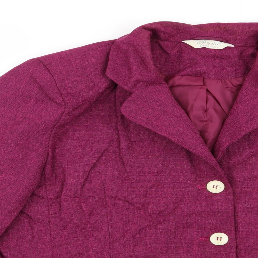 Special Collection Womens Purple   Jacket Blazer Size 18