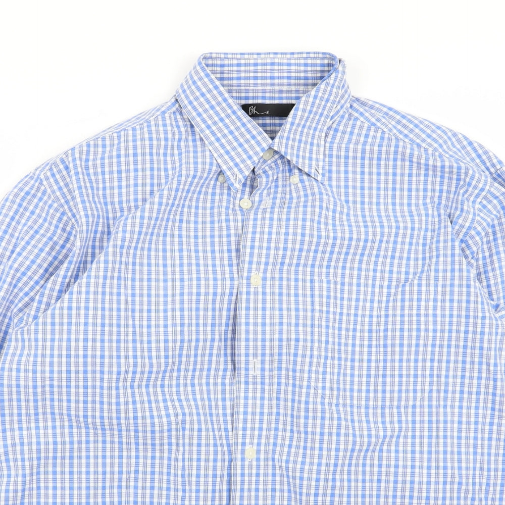 BHS Mens Multicoloured Check   Button-Up Size M