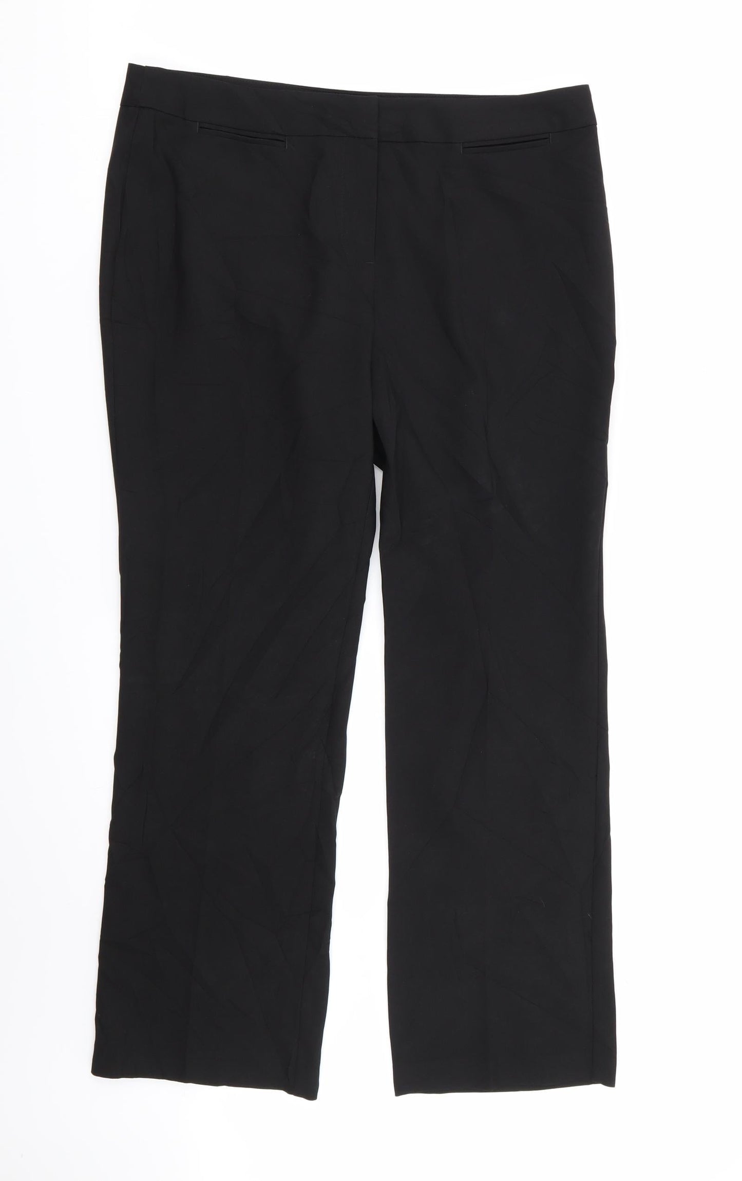 Papaya Womens Black   Trousers  Size 12 L28 in