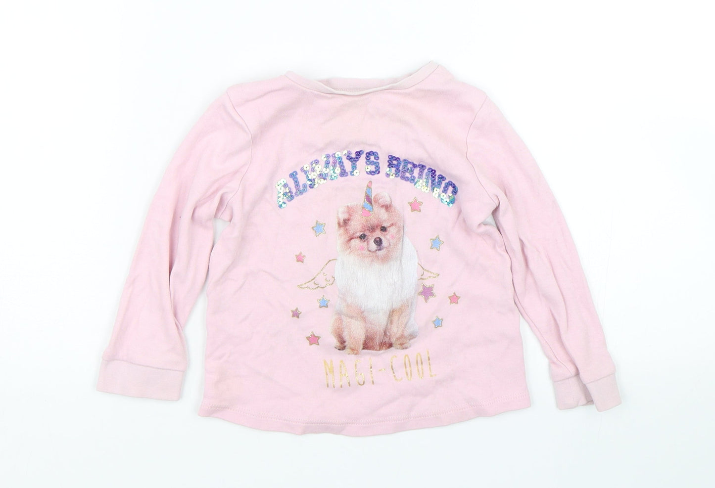 George Girls Pink   Basic T-Shirt Size 12-18 Months