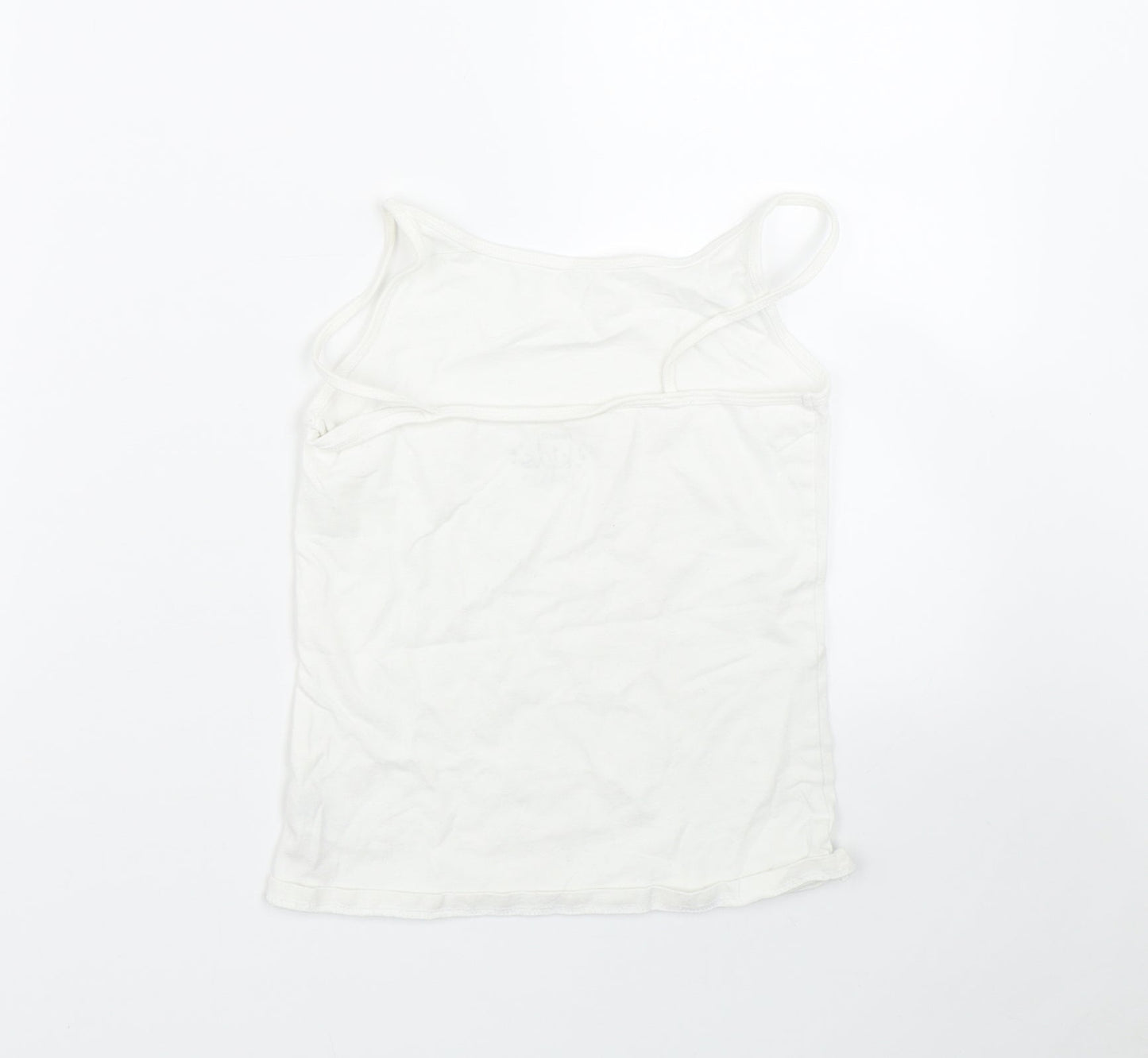 pep&co Girls White   Basic Tank Size 9-10 Years
