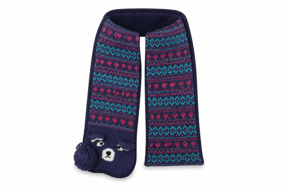 FatFaceve Girls Blue Fair Isle  Scarf Scarves & Wraps One Size