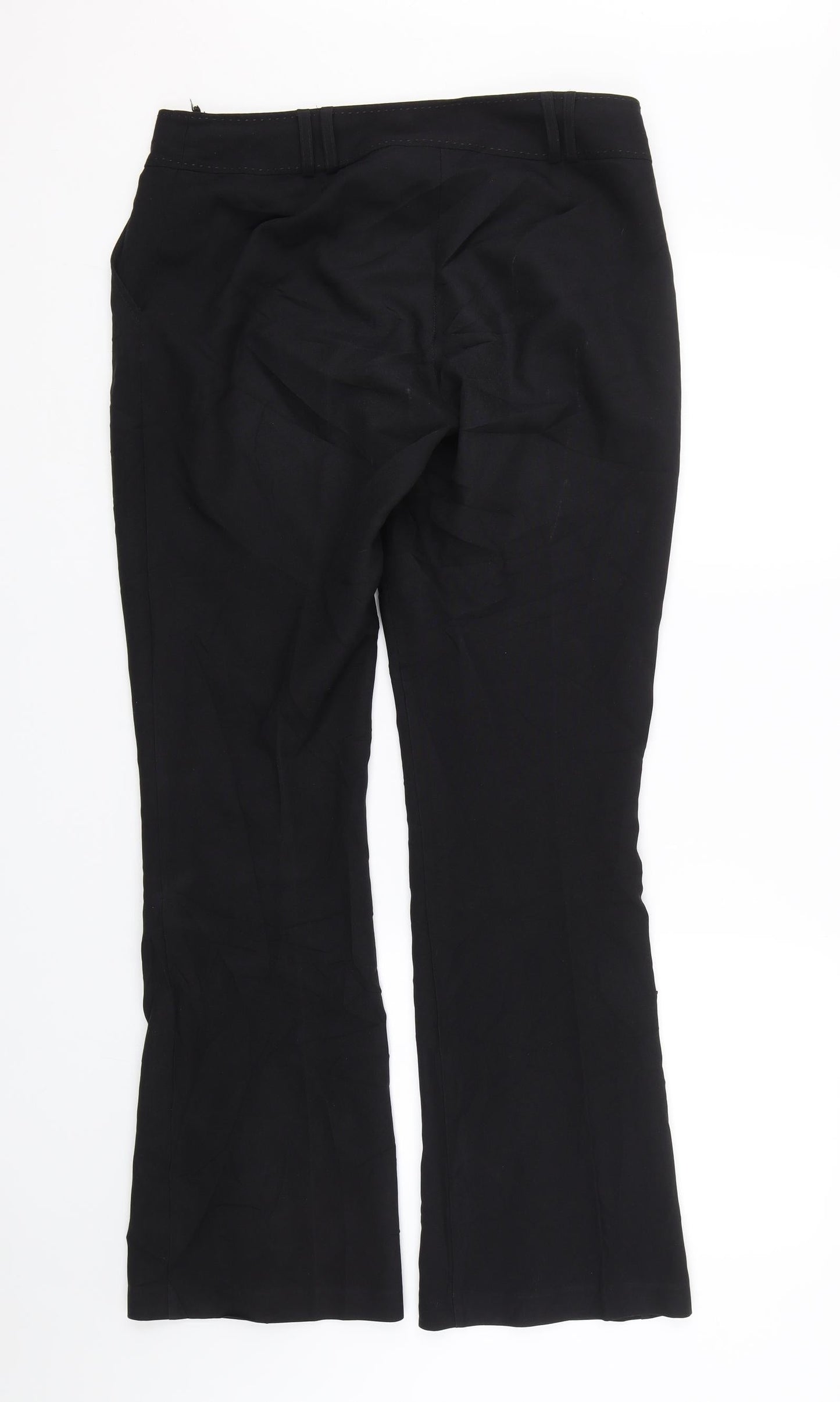 Peacocks Womens Black   Trousers  Size 10 L30 in