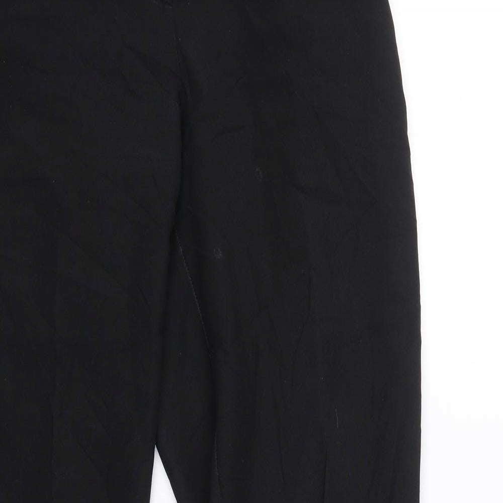 Peacocks Womens Black   Trousers  Size 10 L30 in
