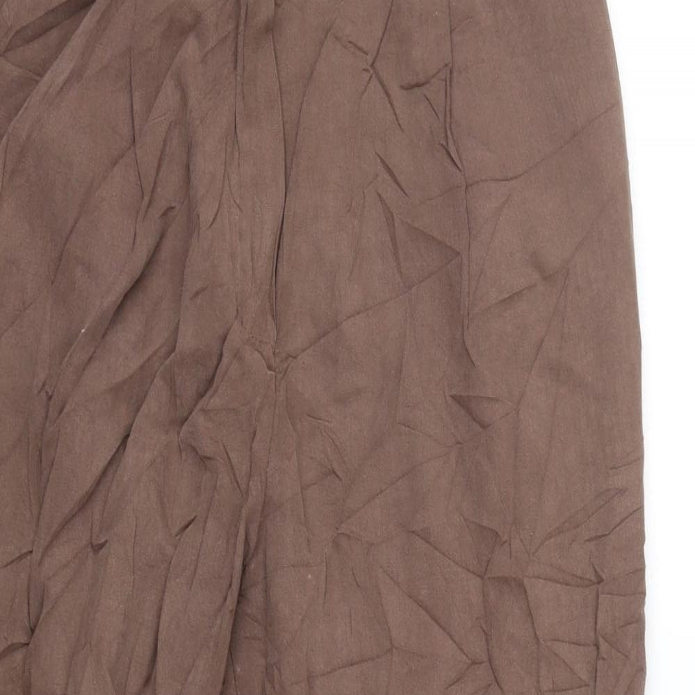 M&S Womens Brown   Trousers  Size 14 L25 in