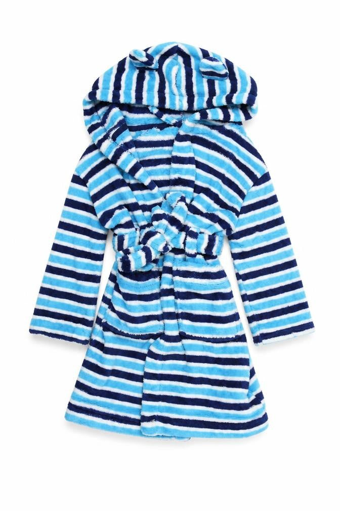 Front view of John Lewis Baby Blue Striped Cami Gown, size 18-24, Months