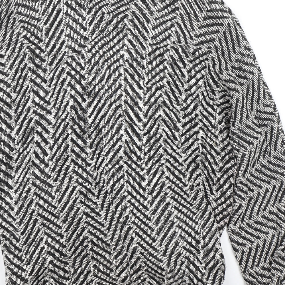 Select Womens Black Striped  Cardigan Jumper Size 12