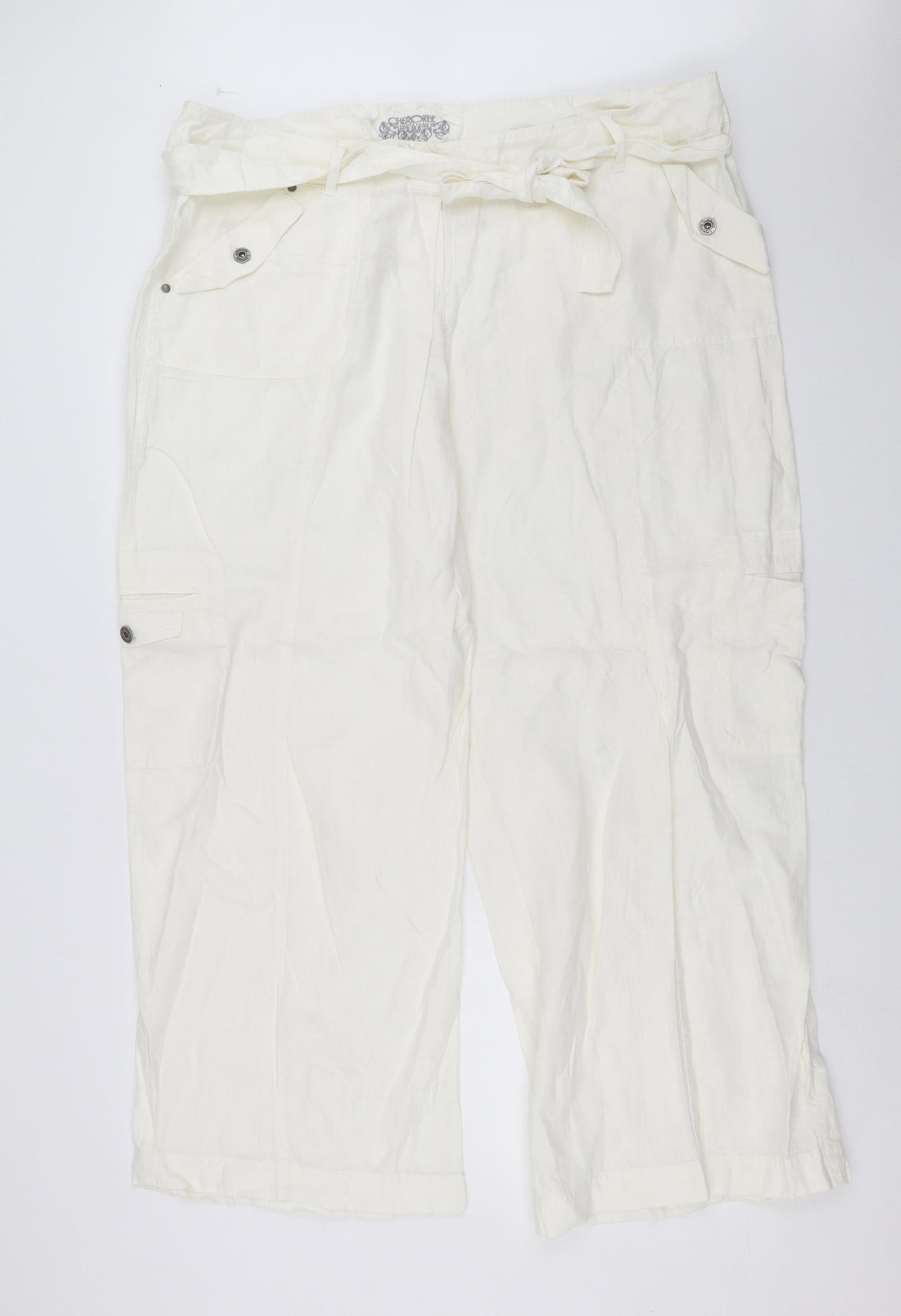 Cherokee Womens White   Trousers  Size 42 in L30 in