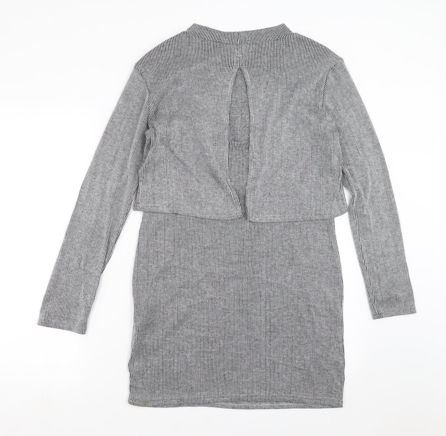 CAMEO ROSE Womens Grey Striped  Shift  Size 12