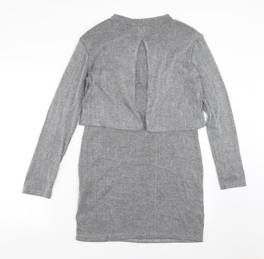 CAMEO ROSE Womens Grey Striped  Shift  Size 12