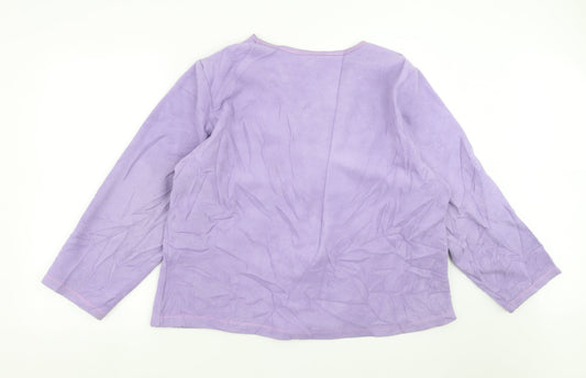 Disney Womens Purple Solid  Top Pyjama Top Size 18  - winne the pooh, disney