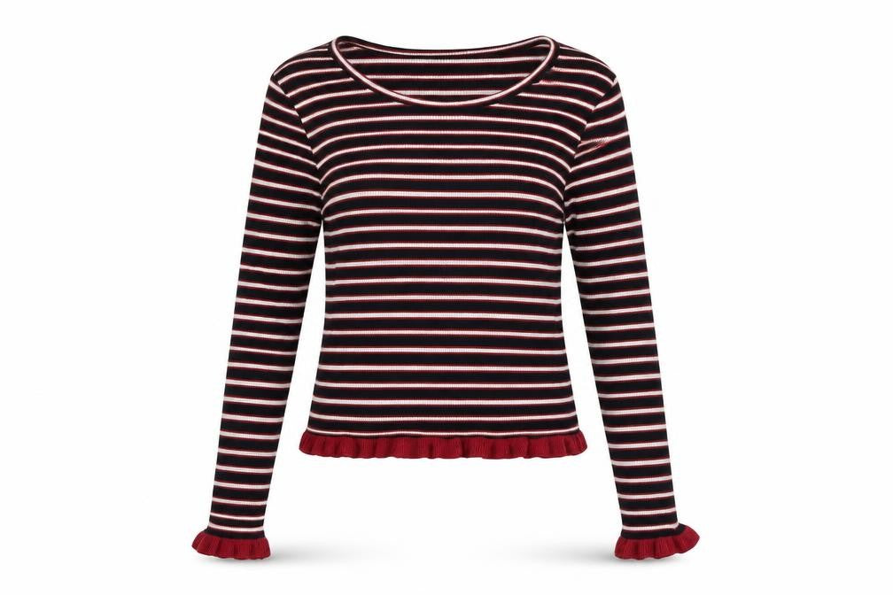 Primark  Womens Black Striped  Pullover Jumper Size XS
