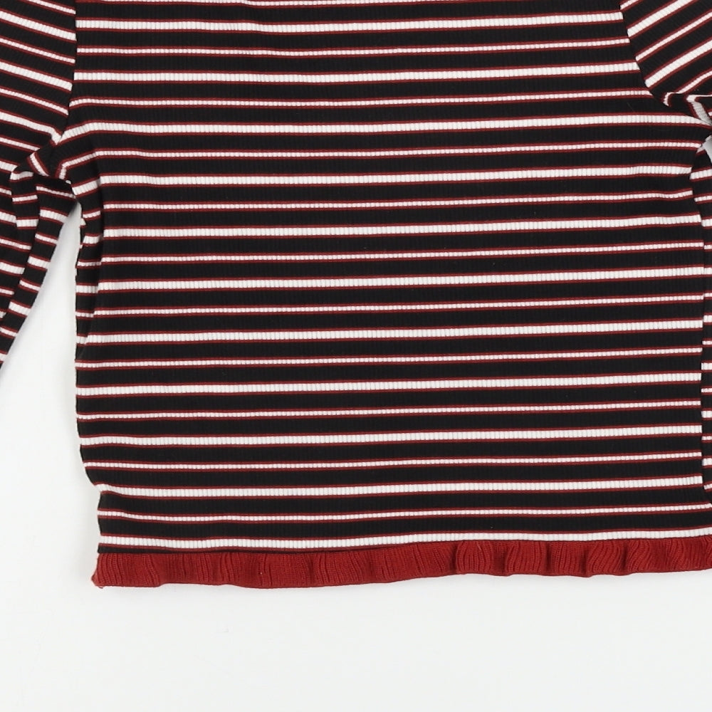 Primark  Womens Black Striped  Pullover Jumper Size XS