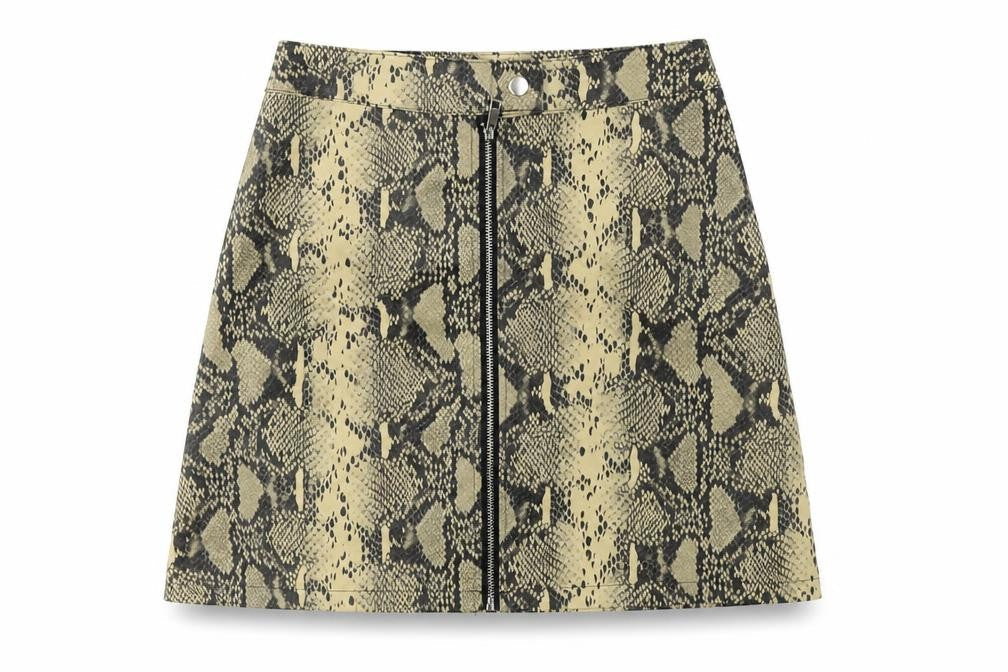 Primark  Womens Beige Animal Print  A-Line Skirt Size 6