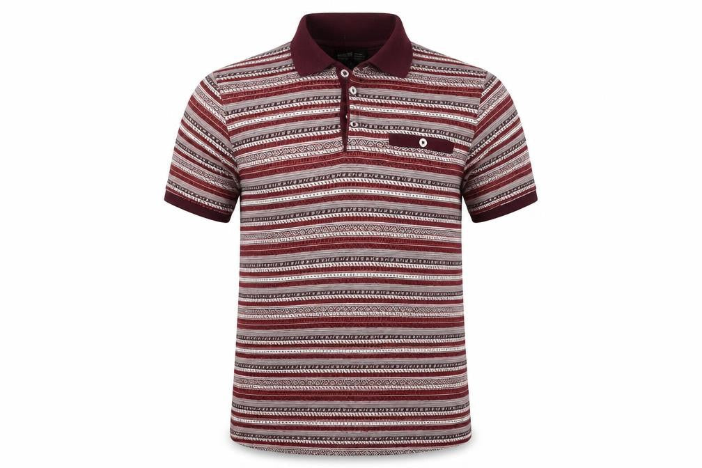 Sandstone & Co Men  Mens Red Geometric   Polo Size S