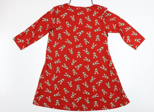 Merry Christmas  Womens Red   A-Line  Size L