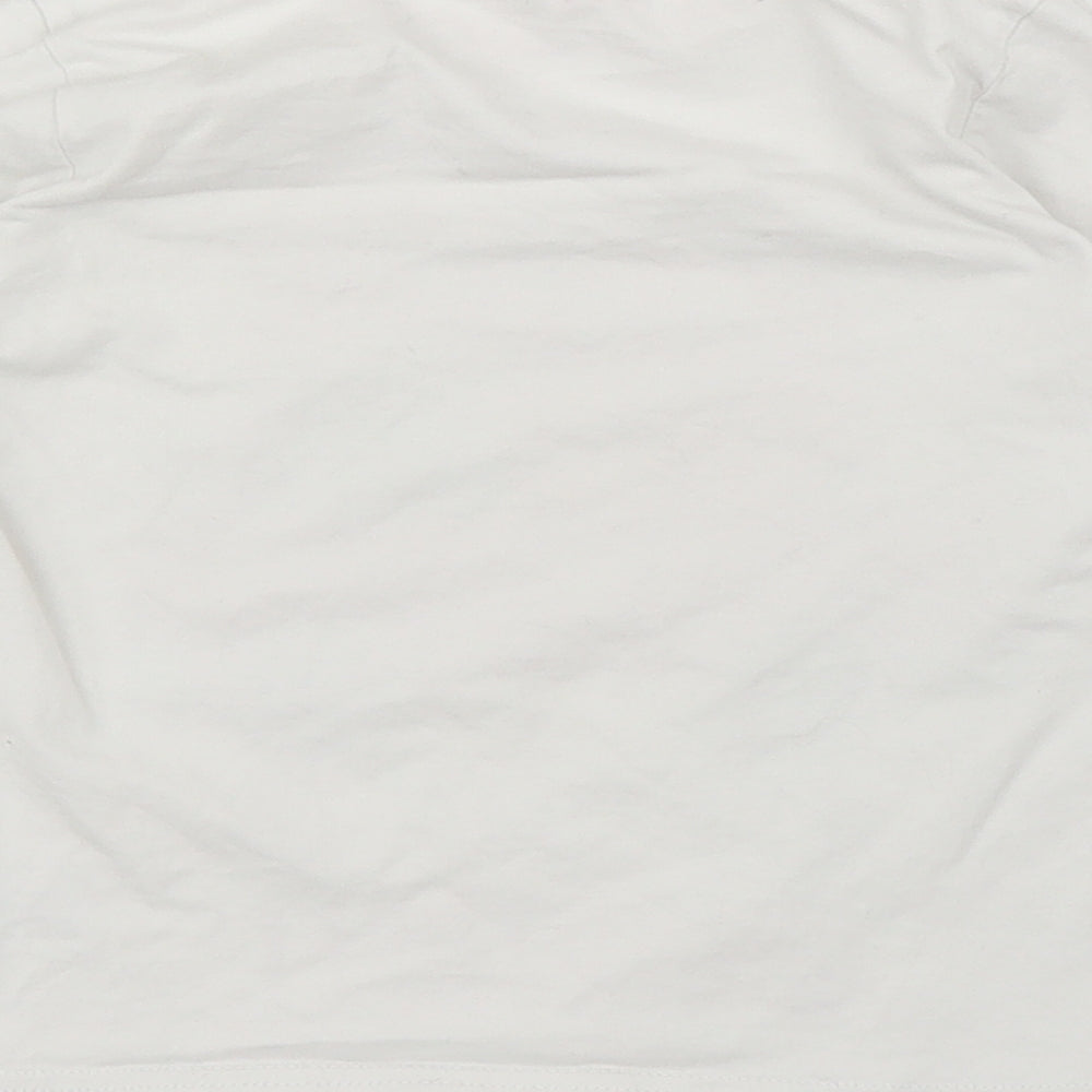 Nutmeg Girls White   Basic T-Shirt Size 5-6 Years