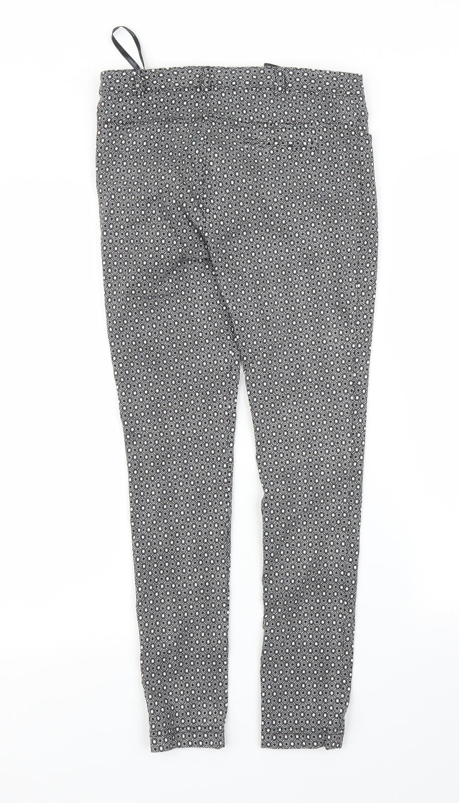 Dorothy Perkins Womens Grey Floral  Carrot Trousers Size 8 L24 in