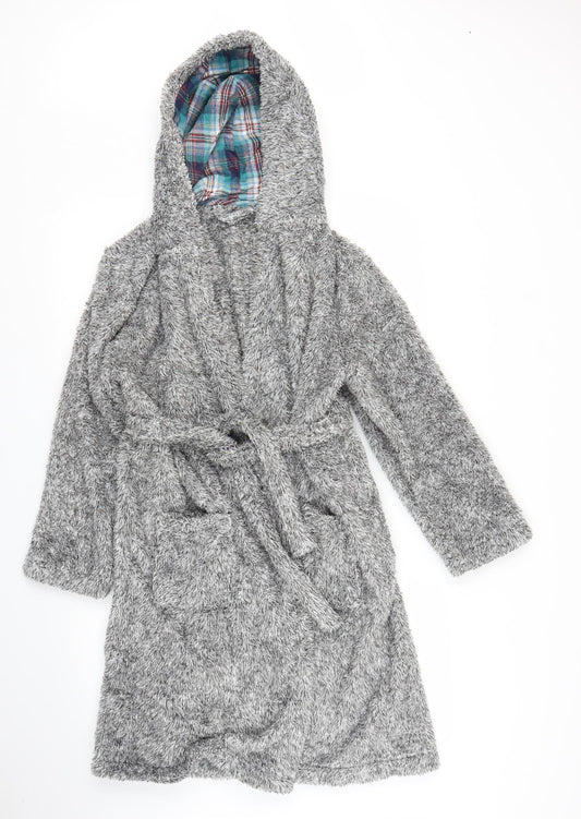 George Boys Grey Solid   Robe Size 11 Years