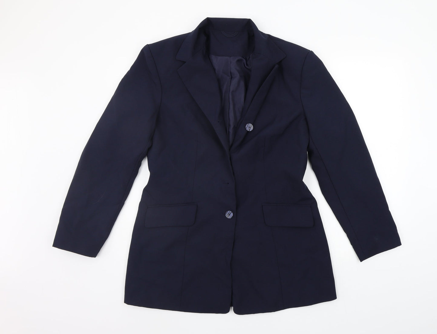 Preworn Womens Blue   Jacket Suit Jacket Size 14