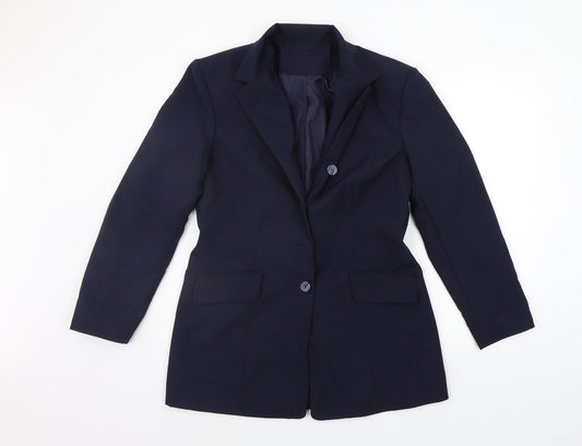 Preworn Womens Blue   Jacket Suit Jacket Size 14