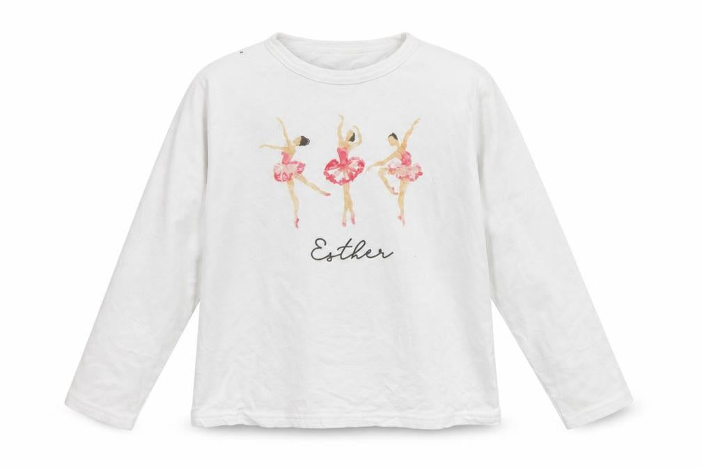 MINI ROYALS Girls White   Basic T-Shirt Size 7-8 Years  - print on front