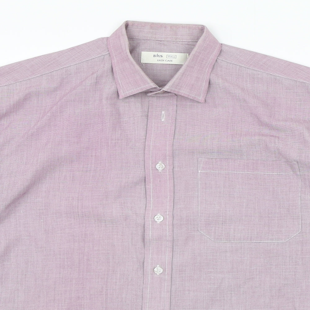 BHS Mens Purple    Button-Up Size 15.5