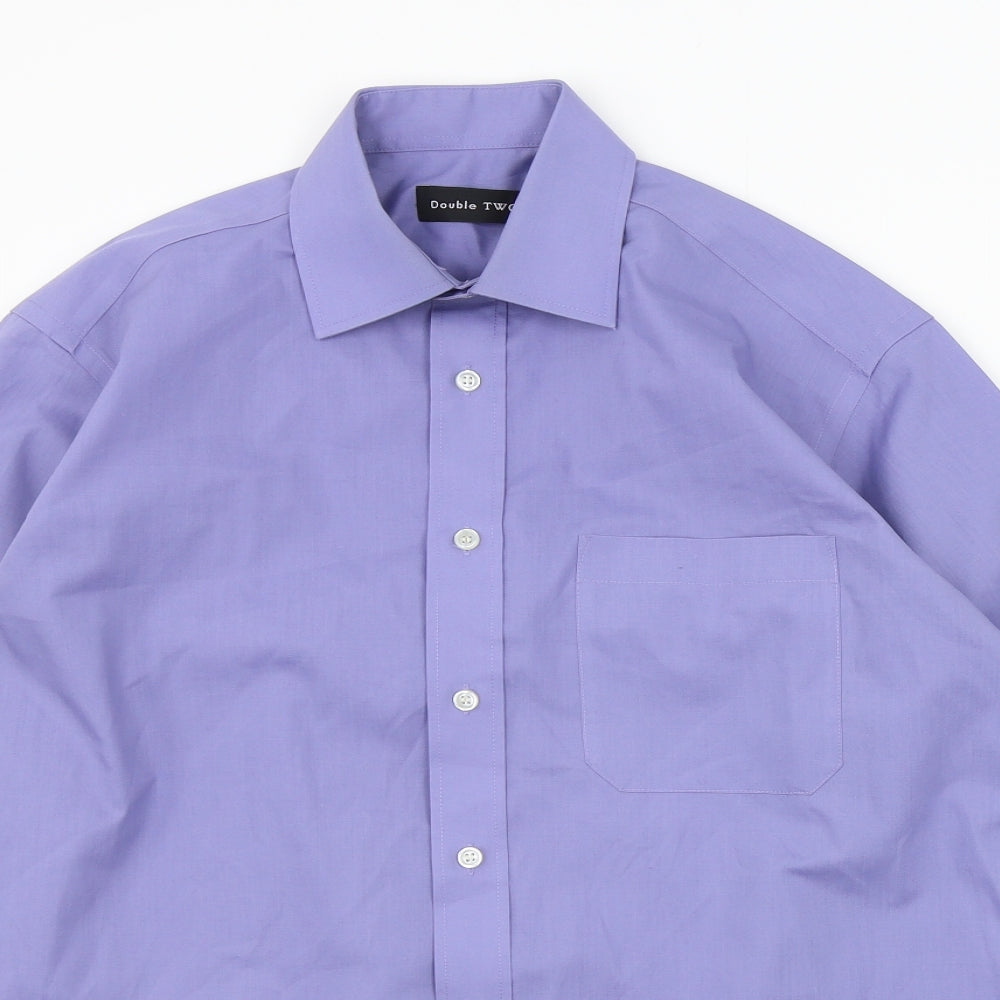 Double TWO Mens Purple    Button-Up Size 15.5